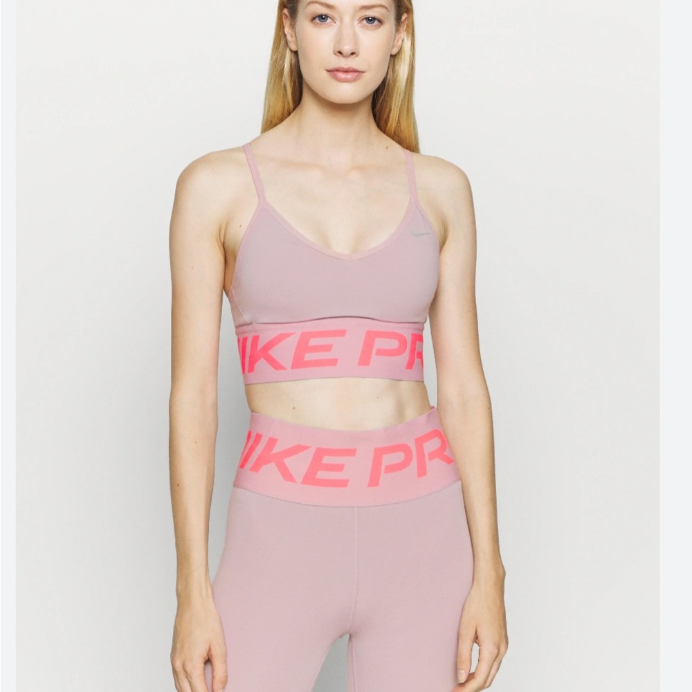 Nike Pro Indy Pink Leggings w Mesh Detail